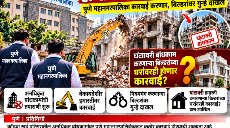 कोंढवा खुर्दमध्ये अनधिकृत बांधकामांवर कारवाईचा इशारा; बिल्डरांवर गुन्हे दाखल होणार?apsc.in